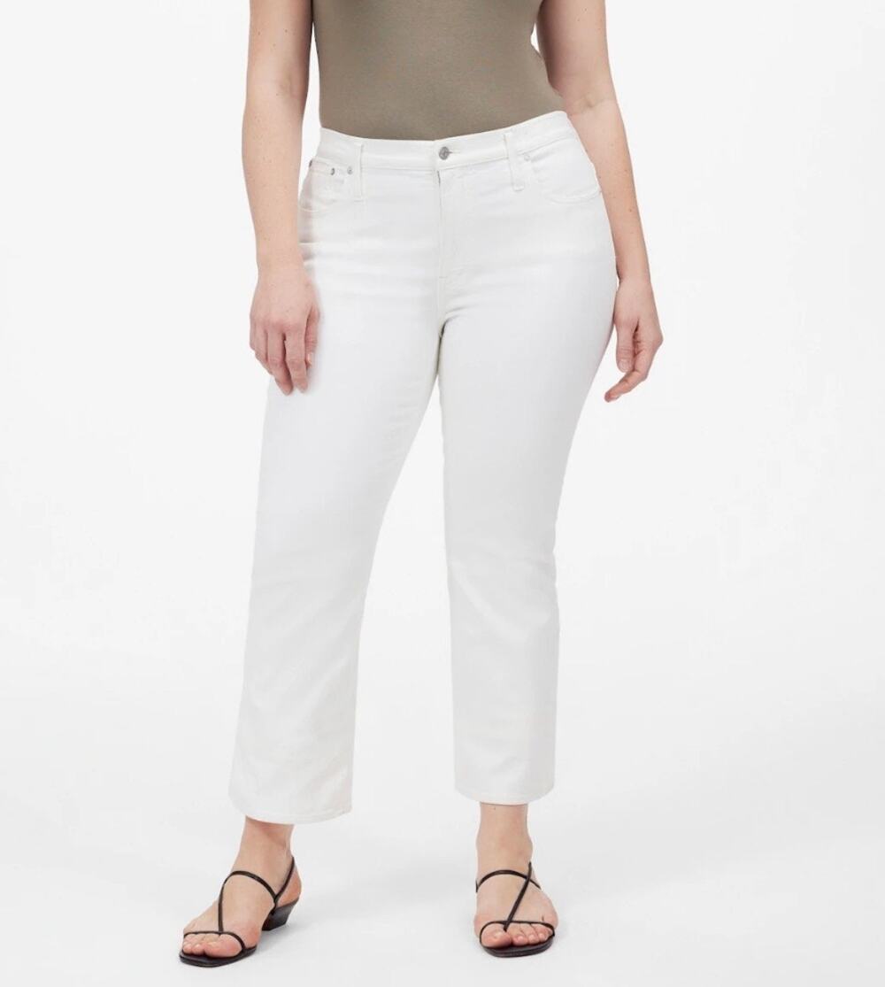 Madewell NEW Women’s White Mid Rise Kick Out Jeans size 33